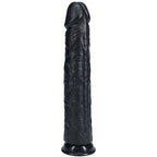 REALROCK 33cm Extra Long Dildo - Black - Black 33 cm (13'') Extra Long Dong - Hush Store Sydney 