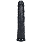 REALROCK 33cm Extra Long Dildo - Black - Black 33 cm (13'') Extra Long Dong - Hush Store Sydney 
