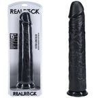 REALROCK 38cm Extra Long Dildo - Black - Black 38 cm (15'') Extra Long Dong - Hush Store Sydney 