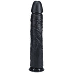 REALROCK 38cm Extra Long Dildo - Black - Black 38 cm (15'') Extra Long Dong - Hush Store Sydney 
