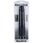 REALROCK 38cm Extra Long Dildo - Black - Black 38 cm (15'') Extra Long Dong - Hush Store Sydney 