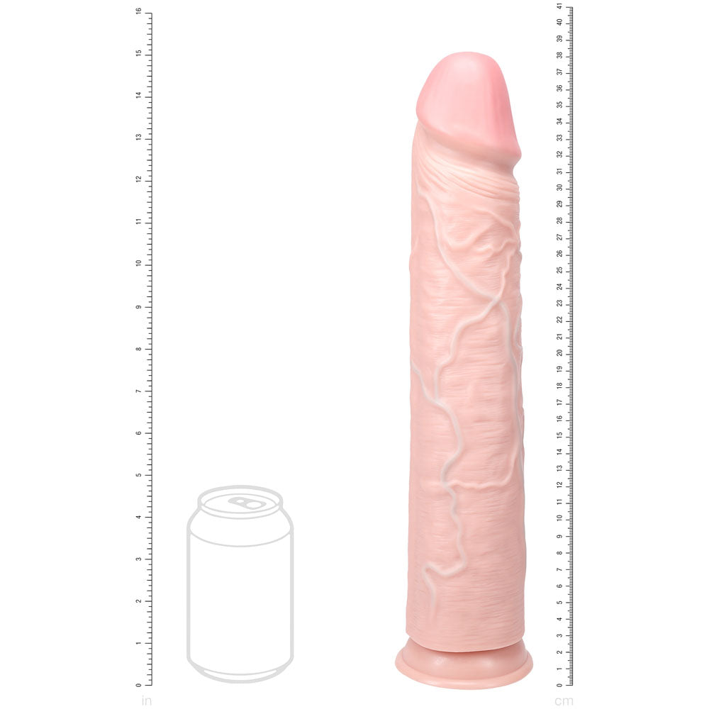 REALROCK 38cm Extra Long Dildo - Flesh - Flesh 38 cm (15'') Extra Long Dong - Hush Store Sydney 