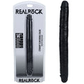 REALROCK 35cm Slim Double Dildo - Black - Black 35 cm (14'') Double Dong - Hush Store Sydney 