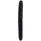 REALROCK 35cm Slim Double Dildo - Black - Black 35 cm (14'') Double Dong - Hush Store Sydney 