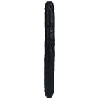 REALROCK 35cm Slim Double Dildo - Black - Black 35 cm (14'') Double Dong - Hush Store Sydney 