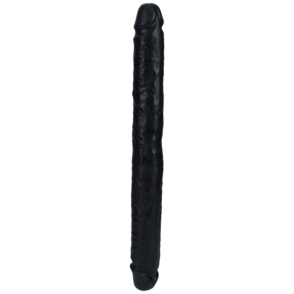 REALROCK 35cm Slim Double Dildo - Black - Black 35 cm (14'') Double Dong - Hush Store Sydney 