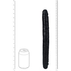 REALROCK 35cm Slim Double Dildo - Black - Black 35 cm (14'') Double Dong - Hush Store Sydney 