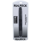 REALROCK 35cm Slim Double Dildo - Black - Black 35 cm (14'') Double Dong - Hush Store Sydney 