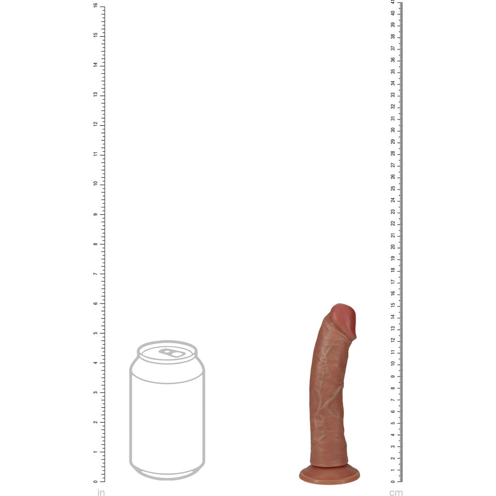 REALROCK 15cm Vibrating Cock - Tan - Tan 15.2 cm (6'') USB Rechargeable Vibrating Dong - Hush Store Sydney 