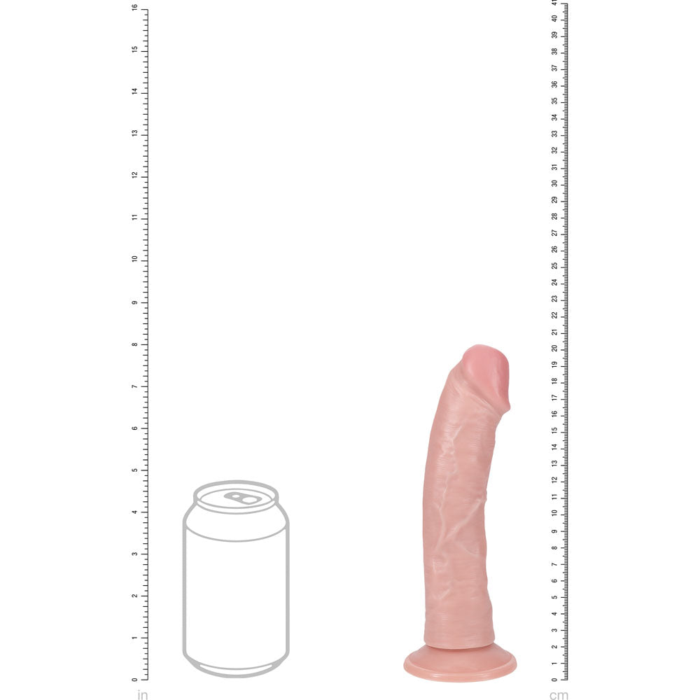 REALROCK 20cm Vibrating Cock - Flesh - Flesh 20.3 cm (8'') USB Rechargeable Vibrating Dong - Hush Store Sydney 
