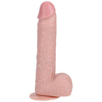 REALROCK 20cm Vibrating + Thrusting Cock with Balls - Flesh - Flesh 20.3 cm (8'') USB Rechargeable Vibrating and Thrusting Dong