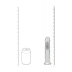 REALROCK 7'' No Balls Wireless Rechargeable LED Vibrating Dong - Clear with LED 20 cm USB Rechargeable Vibrating Dong with Remote