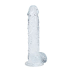 REALROCK 5'' Crystal Clear Dildo with Balls - Clear - Clear 14.7 cm Dong - Hush Store Sydney 