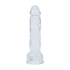 REALROCK 5'' Crystal Clear Dildo with Balls - Clear - Clear 14.7 cm Dong - Hush Store Sydney 