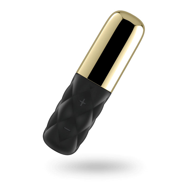 Satisfyer Mini Sparking Darling - Gold/Black USB Rechargeable Mini Vibrator - Hush Store Sydney 