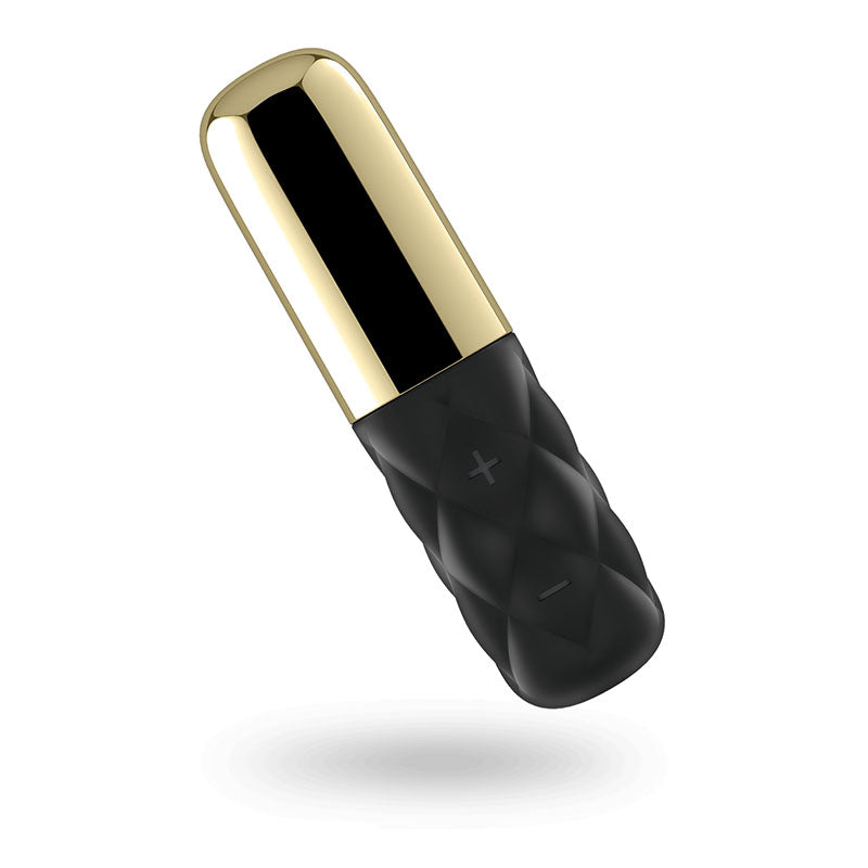 Satisfyer Mini Sparking Darling - Gold/Black USB Rechargeable Mini Vibrator - Hush Store Sydney 