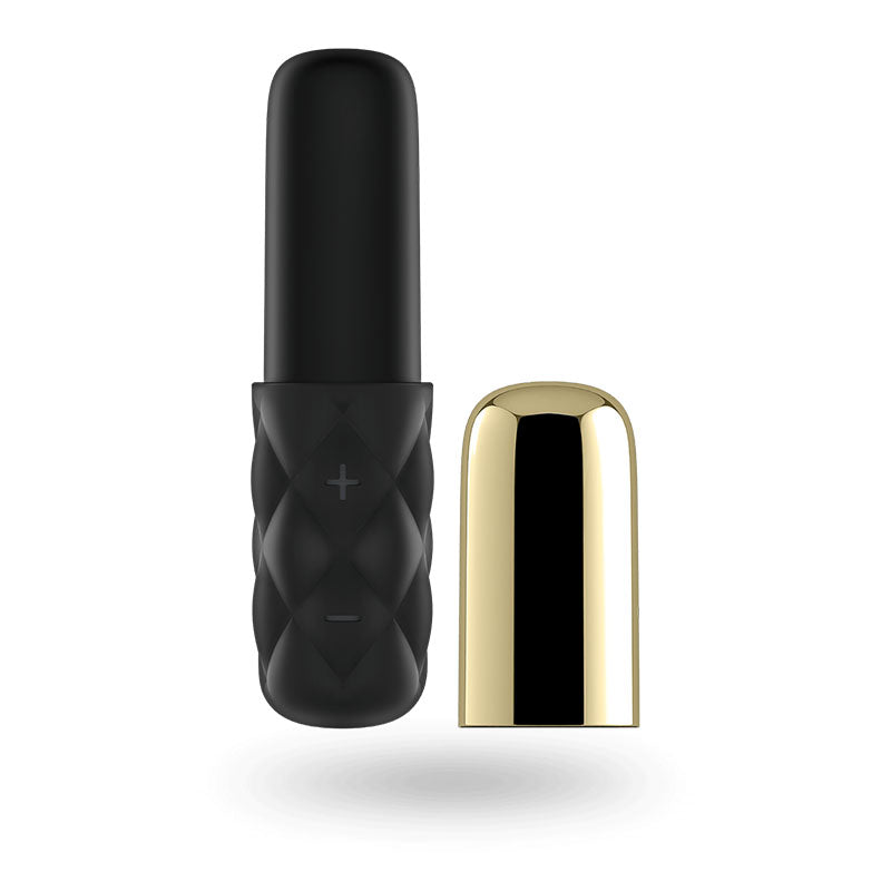 Satisfyer Mini Sparking Darling - Gold/Black USB Rechargeable Mini Vibrator - Hush Store Sydney 