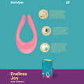 Satisfyer Endless Joy - Pink USB Rechargeable Couples Stimulator - Hush Store Sydney 
