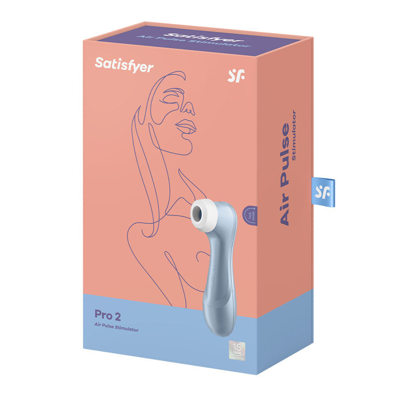 Satisfyer Pro 2 - Blue - Touch-Free USB-Rechargeable Clitoral Stimulator - Hush Store Sydney 