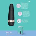 Satisfyer Pro 3+ - Touch-Free USB-Rechargeable Clitoral Stimulator with Vibration - Hush Store Sydney 
