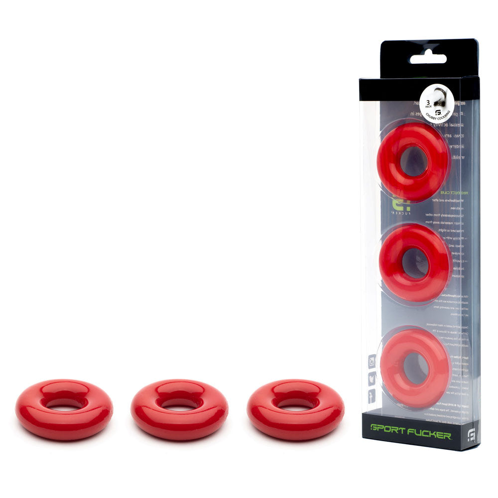 Sport Fucker Rubber Cockring - Red Cock Ring - Hush Store Sydney 