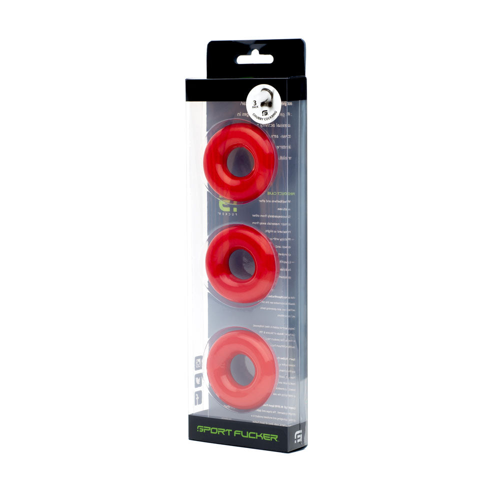 Sport Fucker Rubber Cockring - Red Cock Ring - Hush Store Sydney 