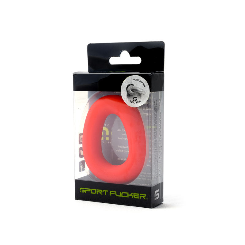 Sport Fucker Hero Ring - Red - Red Cock Ring - Hush Store Sydney 