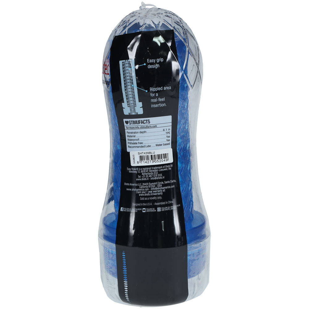 SHOTS Easy Rider - Blue - Blue Vagina Stroker - Hush Store Sydney 