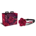 Secret Kisses ROSEGASM BLOOM SILICONE GAG - Rose Red Mouth Restraint - Hush Store Sydney 