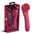 Secret Kisses ROSEGASM ROSE QUAKE - Red 18.8 cm USB Rechargeable Dual Ended Tapping Vibrator - Hush Store Sydney 