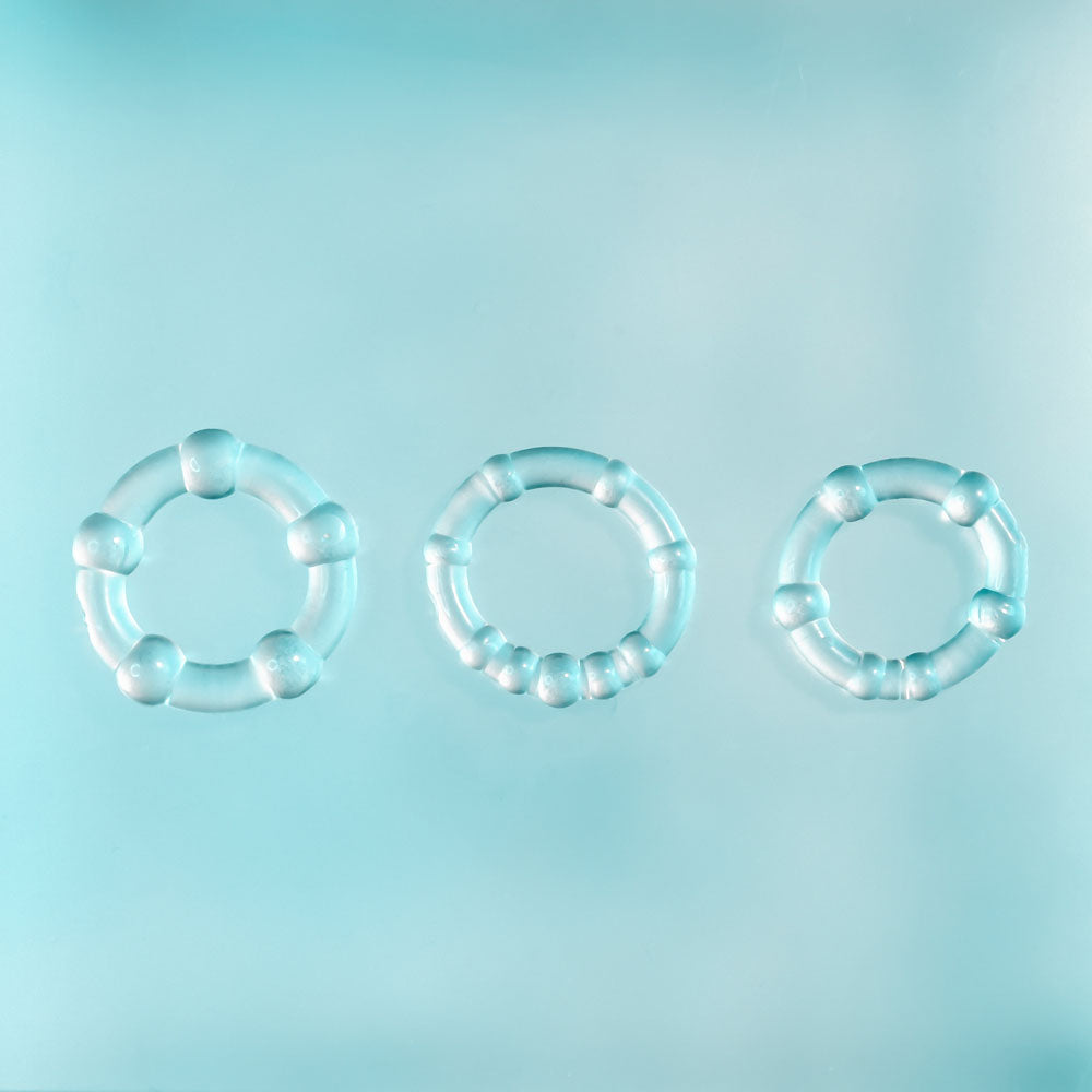 Selopa ERECTION RINGS - Clear Cock Rings - Set of 3 - Hush Store Sydney 