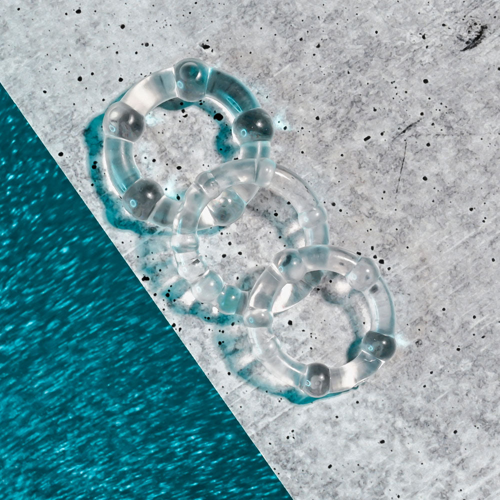 Selopa ERECTION RINGS - Clear Cock Rings - Set of 3 - Hush Store Sydney 