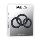 Selopa 3 RING CIRCUS - Black Cock Rings - Set of 3 Sizes - Hush Store Sydney 