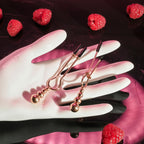 Selopa BEADED NIPPLE CLAMPS - Rose Gold - Rose Gold Nipple Clamps - Set of 2 - Hush Store Sydney 