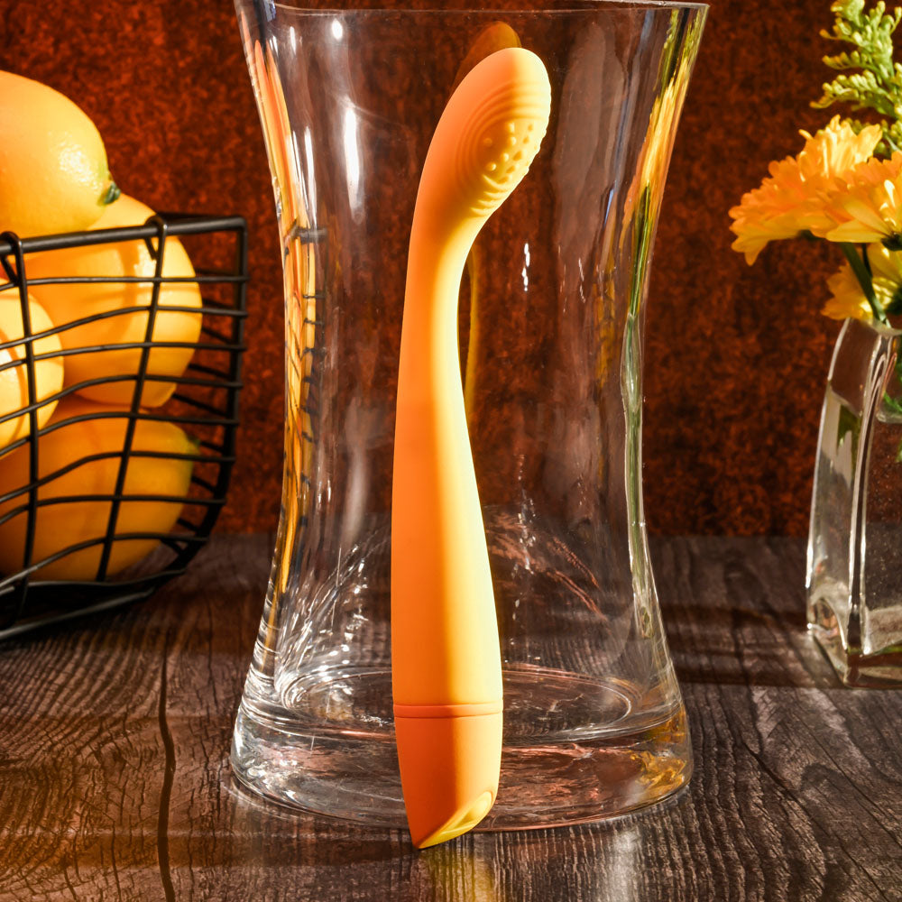Selopa LEMON SQUEEZE - Yellow 18.4 cm USB Rechargeable Vibrator - Hush Store Sydney 