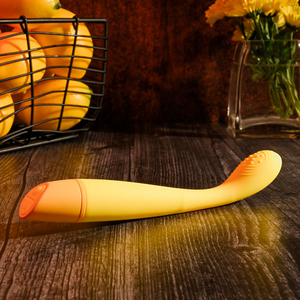 Selopa LEMON SQUEEZE - Yellow 18.4 cm USB Rechargeable Vibrator - Hush Store Sydney 