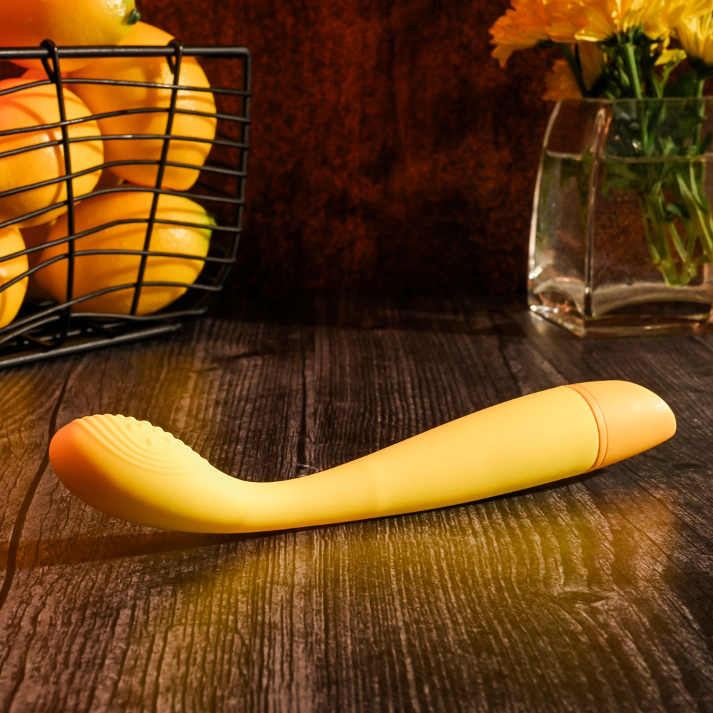 Selopa LEMON SQUEEZE - Yellow 18.4 cm USB Rechargeable Vibrator - Hush Store Sydney 