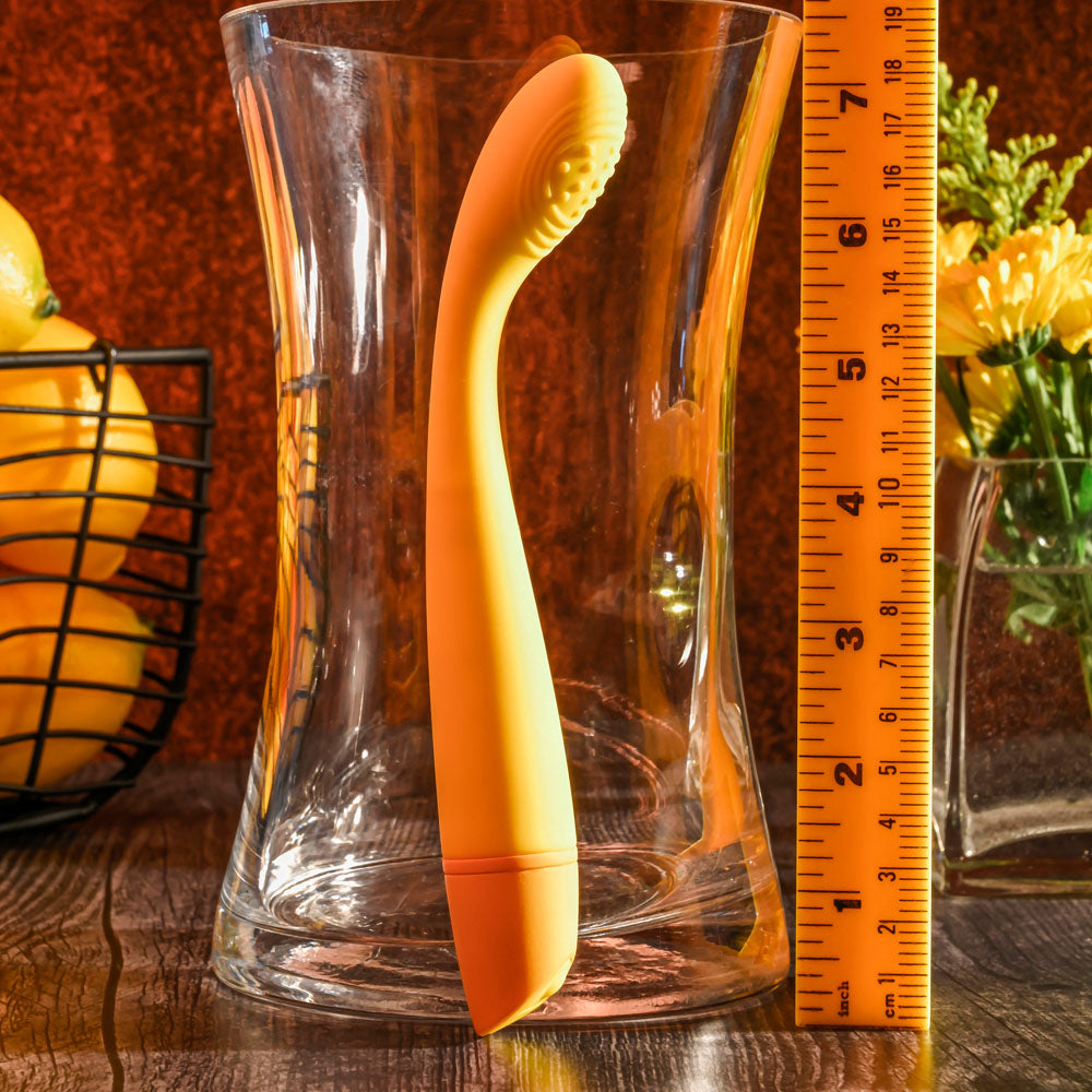 Selopa LEMON SQUEEZE - Yellow 18.4 cm USB Rechargeable Vibrator - Hush Store Sydney 