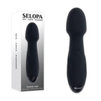 Selopa POWER TRIP - Black 18.8 cm USB Rechargeable Massage Wand - Hush Store Sydney 