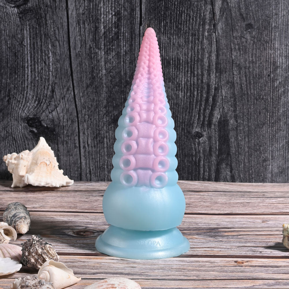 Selopa STUCK ON YOU - Blue/Pink 19 cm USB Rechargeable Vibrating Tentacle Fantasy Dildo - Hush Store Sydney 
