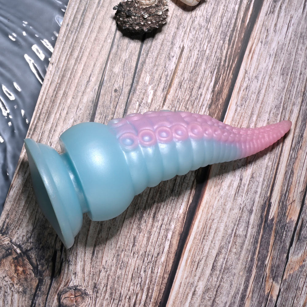 Selopa STUCK ON YOU - Blue/Pink 19 cm USB Rechargeable Vibrating Tentacle Fantasy Dildo - Hush Store Sydney 