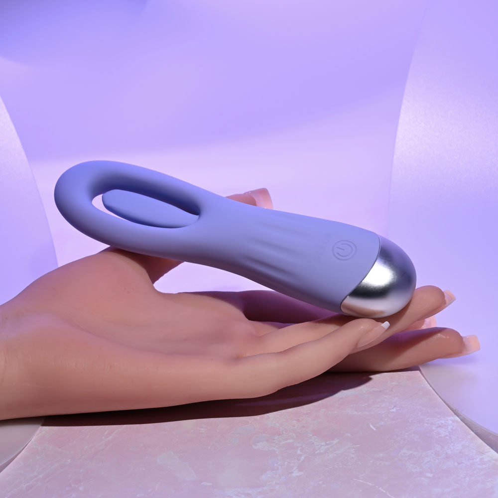 Selopa IN A FLAP - Purple 15 cm USB Rechargeable Flicking Stimulator - Hush Store Sydney 