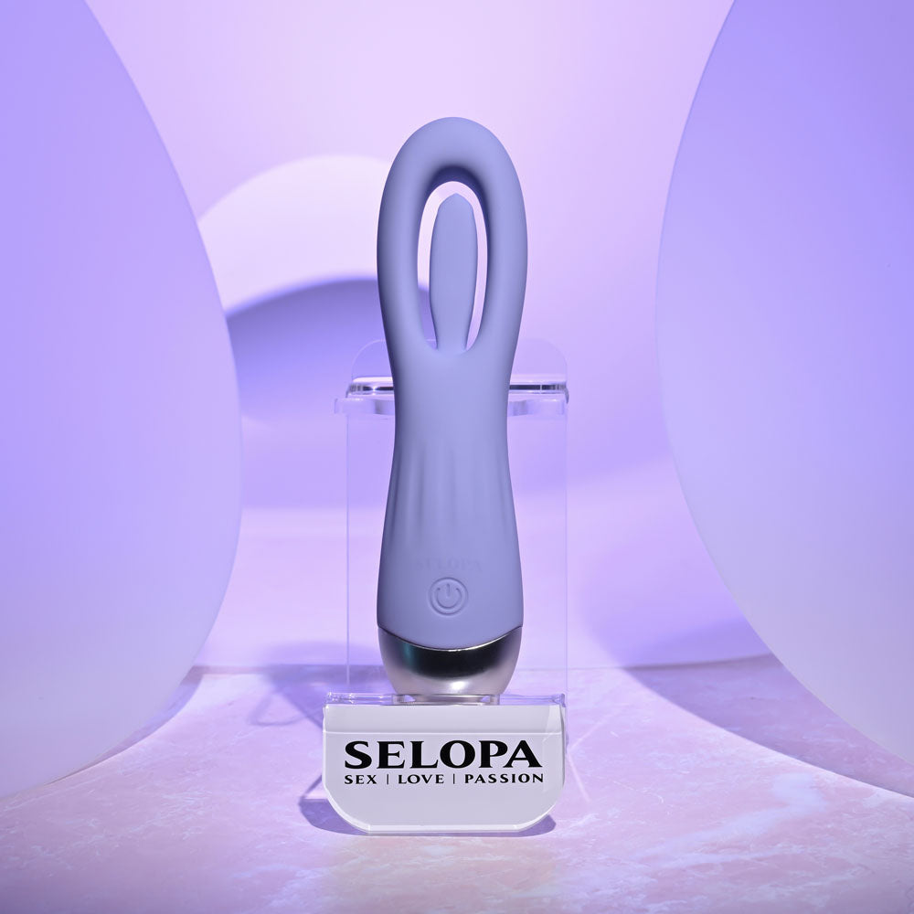 Selopa IN A FLAP - Purple 15 cm USB Rechargeable Flicking Stimulator - Hush Store Sydney 