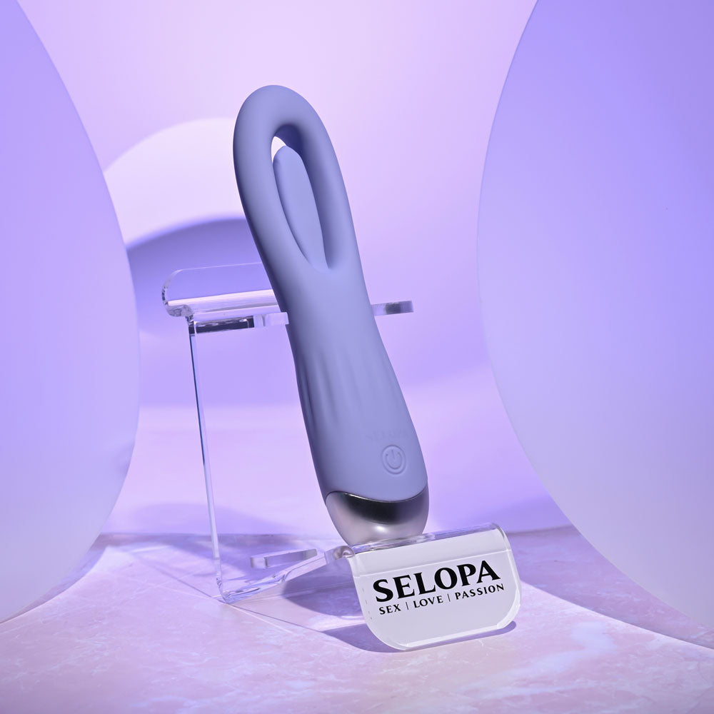 Selopa IN A FLAP - Purple 15 cm USB Rechargeable Flicking Stimulator - Hush Store Sydney 