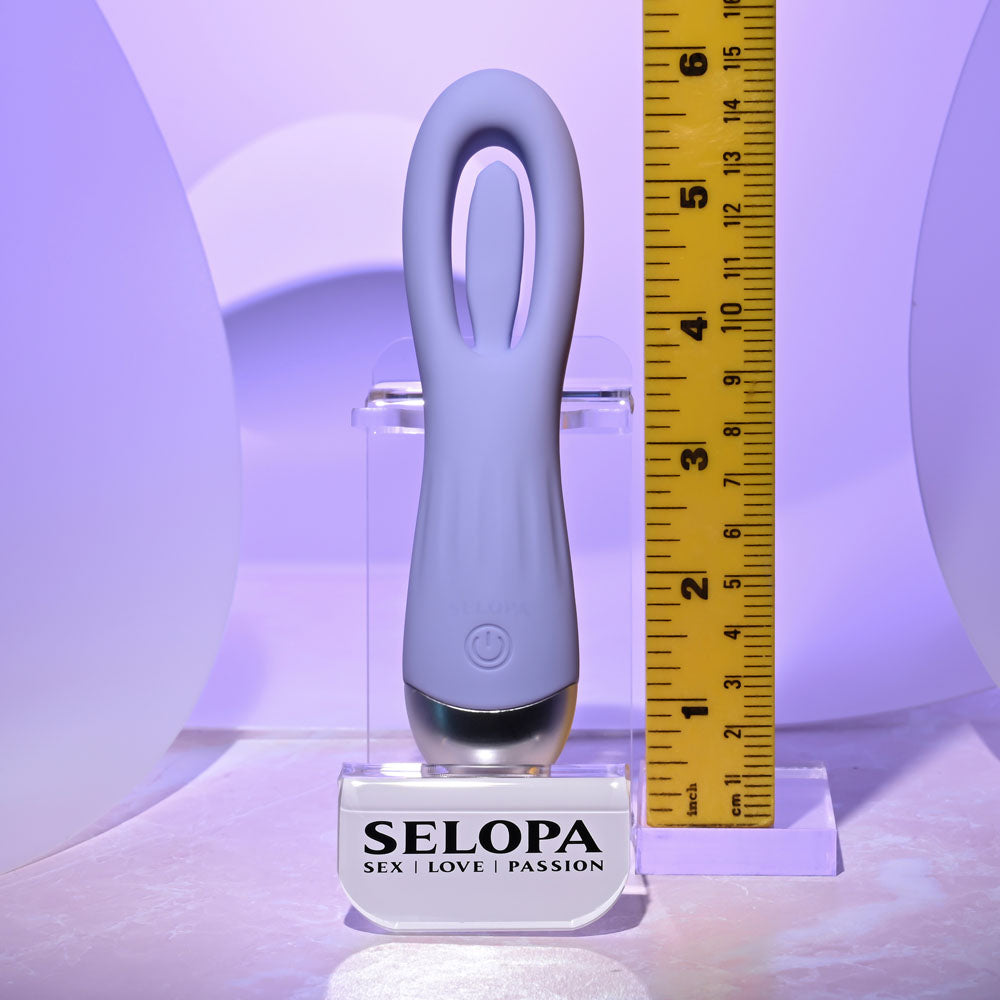 Selopa IN A FLAP - Purple 15 cm USB Rechargeable Flicking Stimulator - Hush Store Sydney 