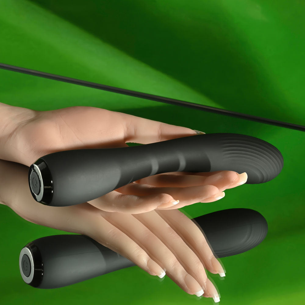 Selopa MIDNIGHT MAGIC - Black 20.2 cm USB Rechargeable Vibrator - Hush Store Sydney 