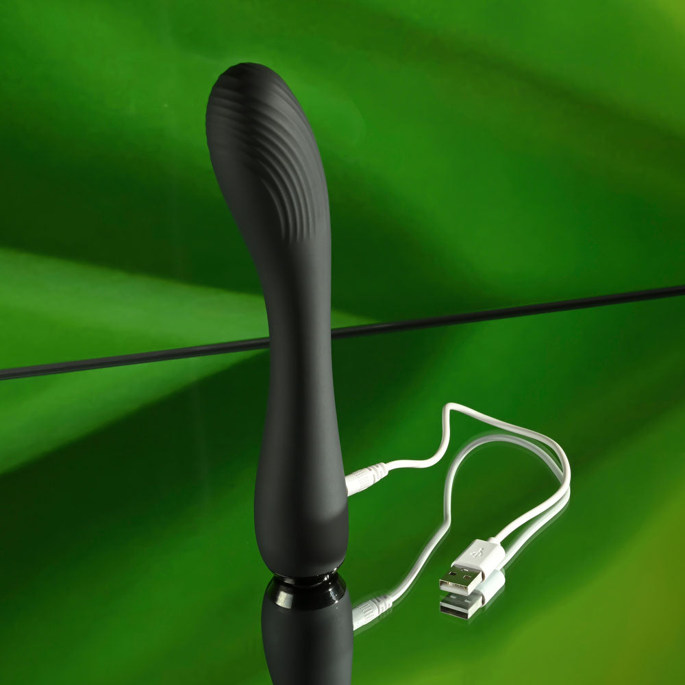 Selopa MIDNIGHT MAGIC - Black 20.2 cm USB Rechargeable Vibrator - Hush Store Sydney 
