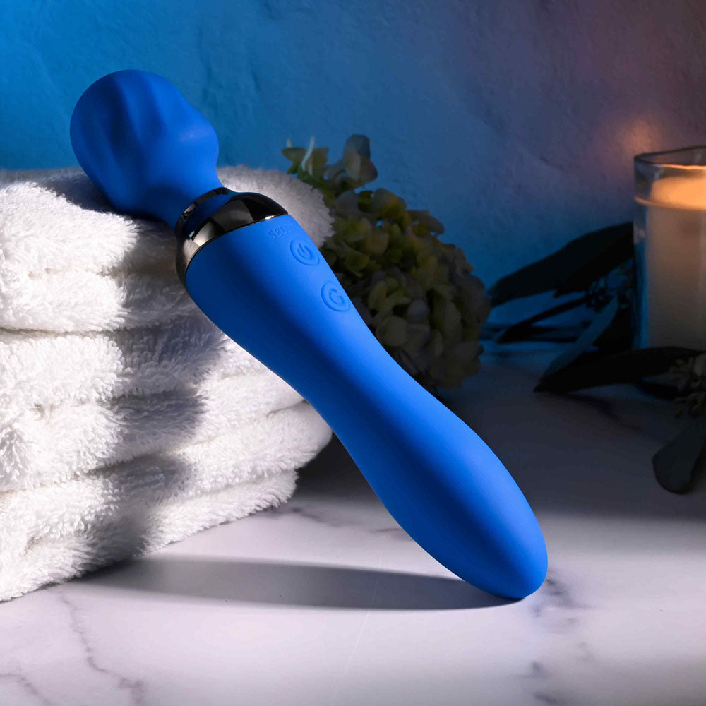 Selopa BLUE BELLE - Blue USB Rechargeable 20 cm Massage Wand - Hush Store Sydney 