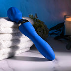 Selopa BLUE BELLE - Blue USB Rechargeable 20 cm Massage Wand - Hush Store Sydney 