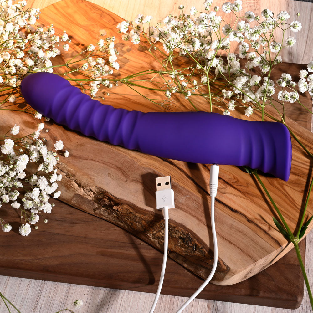 Selopa TRIXXXIE - Purple 22.2 cm USB Rechargeable Vibrator - Hush Store Sydney 